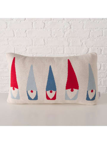 Boltze Kissen "Remsy" in Weiß/ Rot/ Mint - (L)50 x (B)30 cm