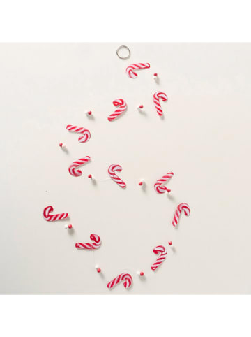 Boltze Capiz-guirlande "Candycane" rood/wit - (L)180 cm