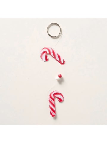 Boltze Capiz-guirlande "Candycane" rood/wit - (L)180 cm