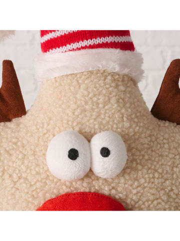 Boltze Türstopper "Rudy" in Beige/ Rot - (H)31 x Ø 13 cm