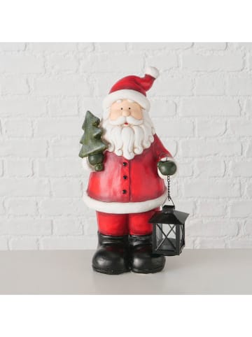 Boltze Teelichthalter "Gusty" in Rot/ Weiß - (H)17 cm