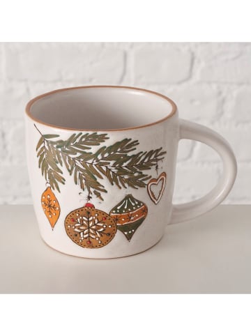 Boltze Kubek jumbo "Franjo" w kolorze biało-jasnobrązowym - 500 ml