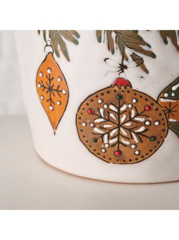 Boltze Kubek jumbo "Franjo" w kolorze biało-jasnobrązowym - 500 ml