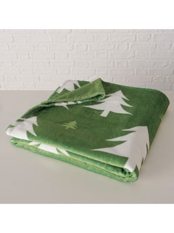 Boltze Woondeken "Tilio" groen/wit - (L)200 x (B)150 cm