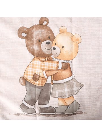 Boltze Tafelloper "Henry" wit/bruin - (L)140 x (B)40 cm