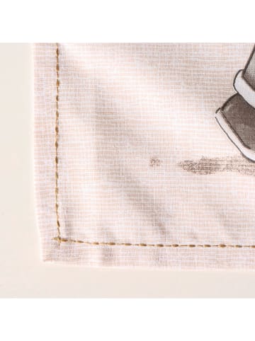 Boltze Tischläufer "Henry" in Weiß/ Braun - (L)140 x (B)40 cm