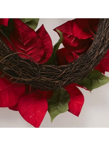 Boltze Wiszący wianek w kolorze czerwonym - Ø 50 cm