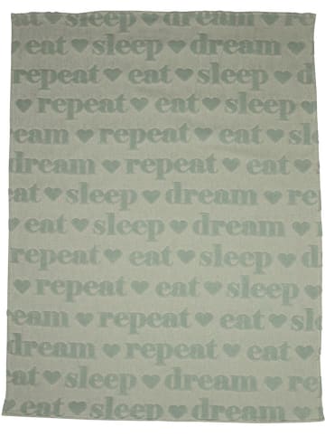 David Fussenegger Kocyk "Riga - Eat Sleep..." w kolorze zielonym