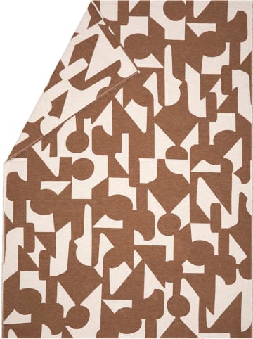 David Fussenegger Koc flanelowy "Luca" w kolorze jasnobrązowo-kremowym