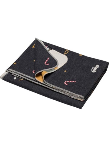 David Fussenegger Flanelldecke "Silvretta - Spielzeug" in Anthrazit