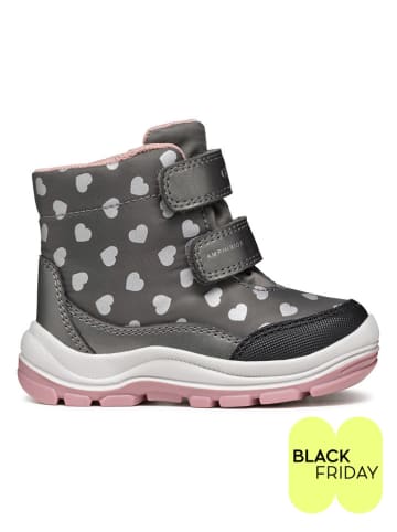 Geox Botki "Flanfil" w kolorze jasnoróżowo-szarym