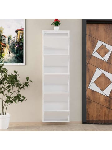 Scandinavia Concept Schuhschrank in Weiß - (B)50 x (H)169 x (T)15 cm
