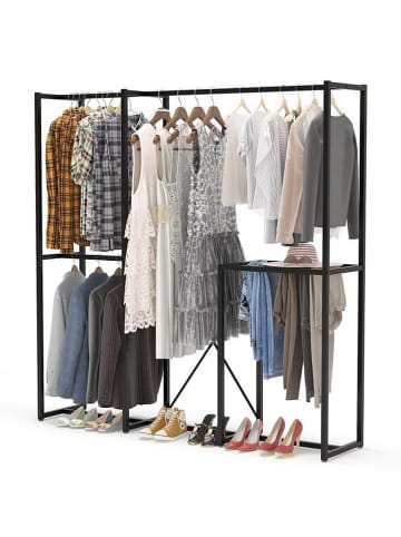 Scandinavia Concept Garderobe "Rex" in Hellbraun/ Schwarz - (B)170 x (H)180 x (T)40 cm
