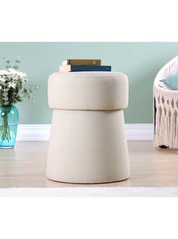 Scandinavia Concept Pouf "Beans" in Creme - (H)50 x Ø 40 cm