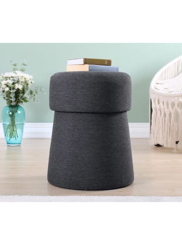 Scandinavia Concept Puf "Beans" w kolorze ciemnoszarym - wys. 50 x Ø 40 cm