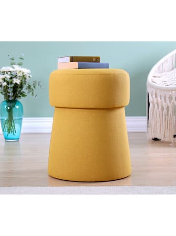 Scandinavia Concept Puf "Beans" w kolorze żółtym - wys. 50 x Ø 40 cm