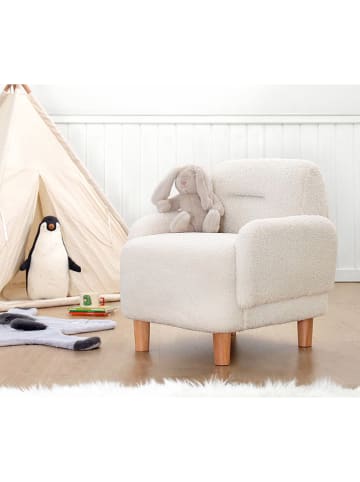 Scandinavia Concept Kindersofa "Cobie Teddy" in Weiß - (B)49 x (H)57 x (T)51 cm