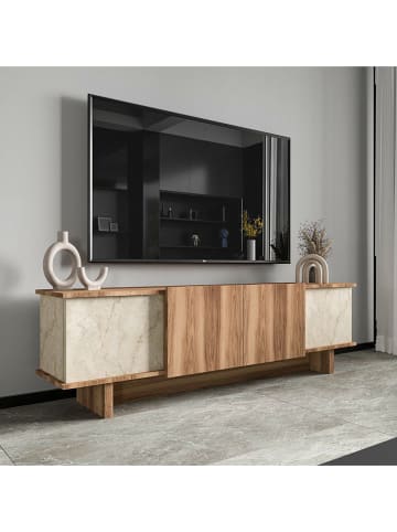 Scandinavia Concept TV-Kommode in Braun/ Beige - (B)180 x (H)50 x (T)33 cm