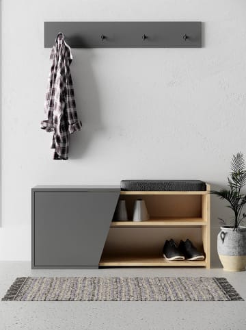 Scandinavia Concept Szafka "Fiona" w kolorze jasnobrązowo-antracytowym na buty - 104 x 47 x 37 cm