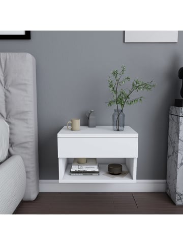 Scandinavia Concept Stolik nocny w kolorze białym - 44,5 x 32 x 29 cm