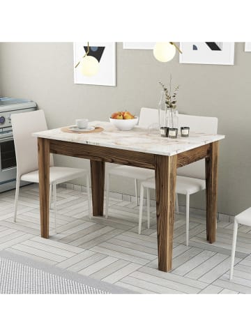 Scandinavia Concept Eetkamertafel "Kiev" walnootkleurig - (B)110 x (H)75 x (D)72 cm