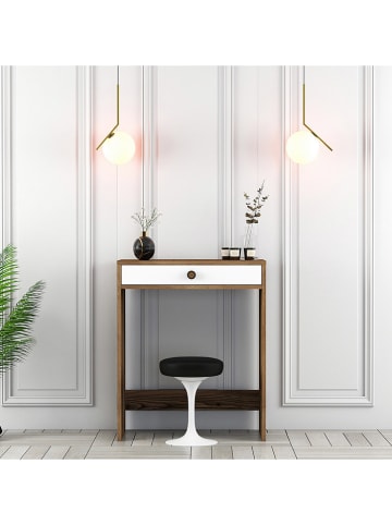 Scandinavia Concept Kaptafel "Lizbon" bruin/wit - (B)70 x (H)40 x (D)84,7 cm