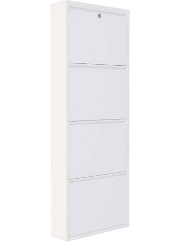 Scandinavia Concept Schoenenkast wit - (B)50 x (H)136 x (D)15 cm