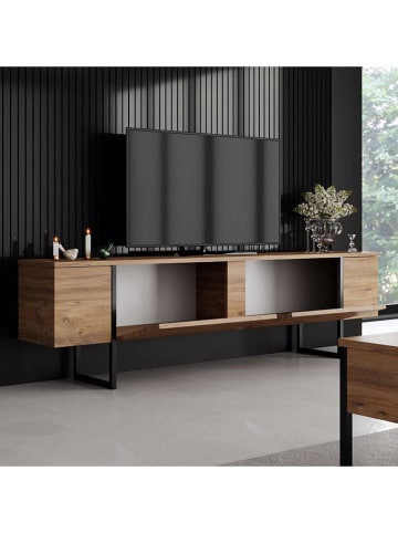 Scandinavia Concept TV-Kommode "Luxe" in Hellbraun/ Schwarz - (B)180 x (H)50 x (T)30 cm