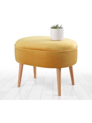 Scandinavia Concept Pouf "Moile" in Gelb - (B)63 x (H)47 x (T)44 cm