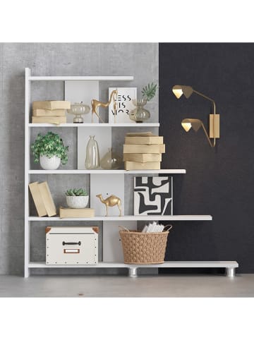 Scandinavia Concept Bücherregal in Weiß - (B)122 x (H)120 x (T)20 cm