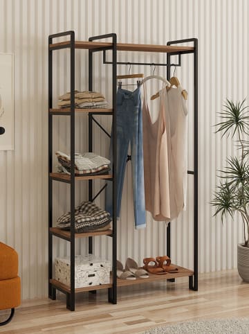 Scandinavia Concept Garderobe "Rex" in Hellbraun/ Schwarz - (B)163 x (H)90 x (T)34 cm