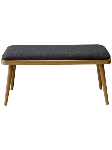 Scandinavia Concept Bank "Vina Mini" in Eiche/ Anthrazit - (B)90 x (H)46 x (T)33 cm