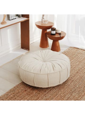 Scandinavia Concept Pouf "Teddy" in Weiß - (H)20 x Ø 60 cm