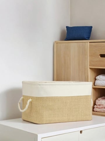 Scandinavia Concept Aufbewahrungskorb in Beige/ Weiß - (B)30 x (H)18 x (T)22 cm