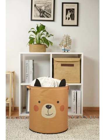 Scandinavia Concept Kosz w kolorze jasnobrązowo-czarnym - wys. 40 x Ø 37 cm