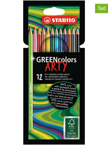 STABILO Kredki (24 szt.) "Green colors - Arty" - 2x 12 szt.