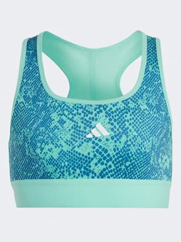 adidas Biustonosz sportowy "G TI AOP PW" w kolorze turkusowym
