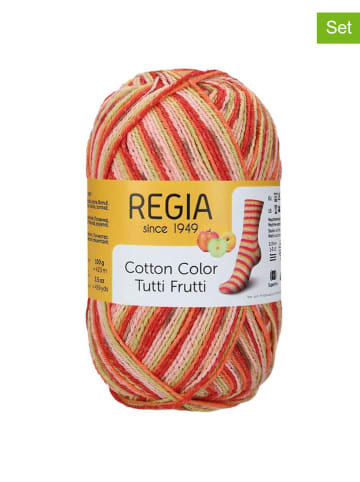 Regia 5-delige set: katoenen mixgaren "Cotton Color" meerkleurig - 5x 100 g