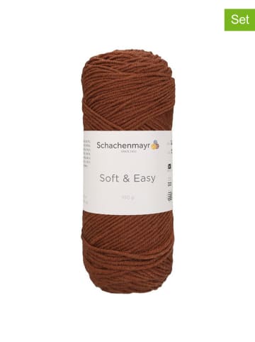 Schachenmayr since 1822 10er-Set: Kunstfasergarne ''Soft & Easy'' in Hellbraun - 10x 100 g