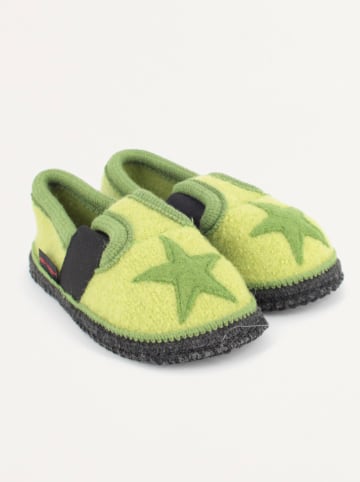 kitz-pichler Pantoffels "Bobby Stern" geel/groen
