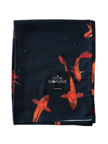 Lullalove Kocyk "Koi carp" w kolorze czarnym do przewijania