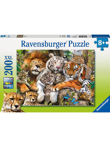 Ravensburger 200-delige puzzel "Knuffelende wilde katten" - vanaf 8 jaar