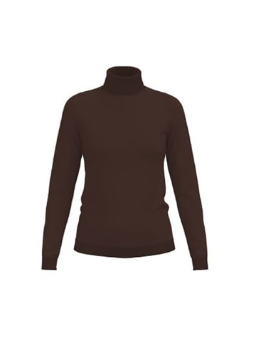 More & More Rollkragenpullover in Dunkelbraun