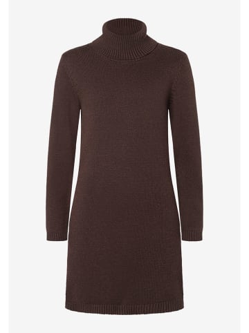More & More Gebreide jurk donkerbruin