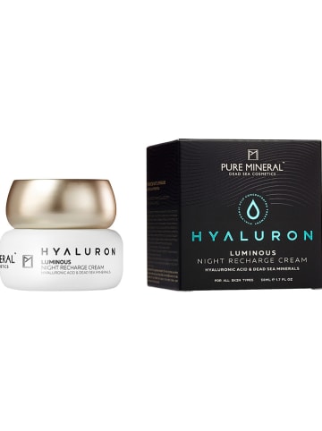 PURE MINERAL Krem na noc "Hyaluron Luminous Night Recharge" - 50 ml