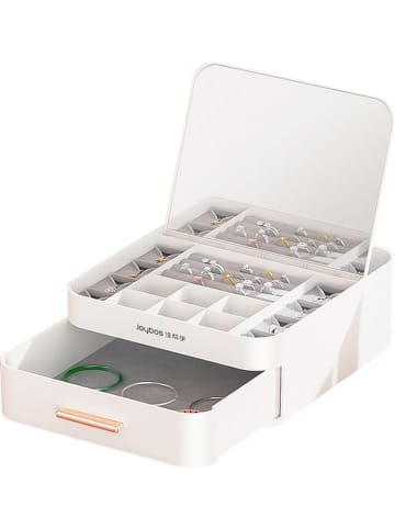 Joybos Schmuckkasten in Weiß - (B)19 x (H)8,3 x (T)23 cm