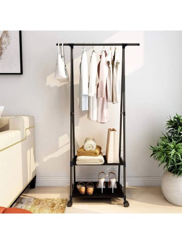 Joybos Garderobe in Schwarz - (B)85 x (H)157 x (T)45 cm