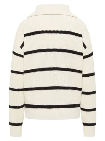 Mustang Trui crème/zwart