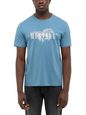 Mustang Shirt in Hellblau