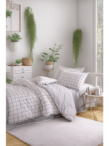Elizabed Komplet pościeli w kolorze szaro-białym